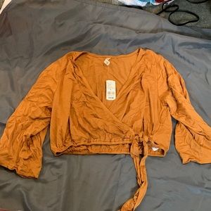 Burnt Orange tie top!